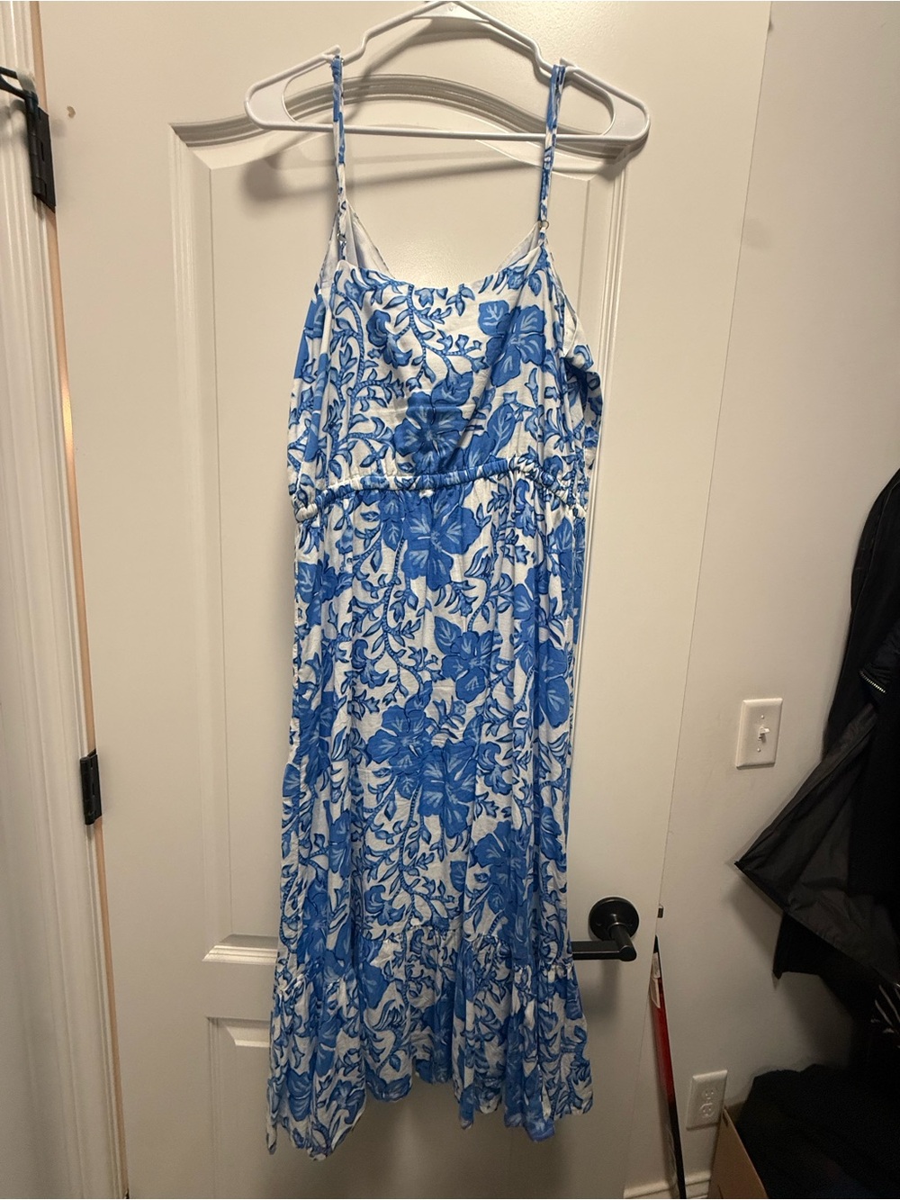 Vineyard Vines Blue and White Floral Maxi Dress